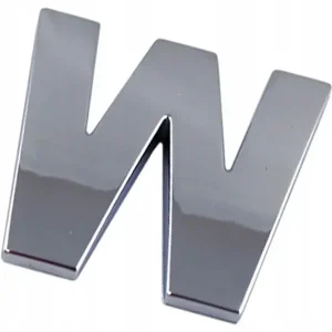 Bezpieczna płatność EMBLEMAT E4O72 LITERA LITERKA CHROM W W DUŻA 5,6CM