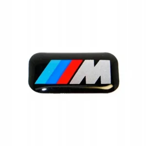 1x BMW M-Power naklejka chrom logo 3D na felgi, kierownicę kokpit 18x10mm Tani