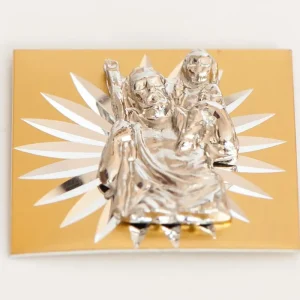 Ekspresowa dostawa Naklejka metalowa św Krzysztof dla kierowcy/LUX/3,5 x 3,5 cm