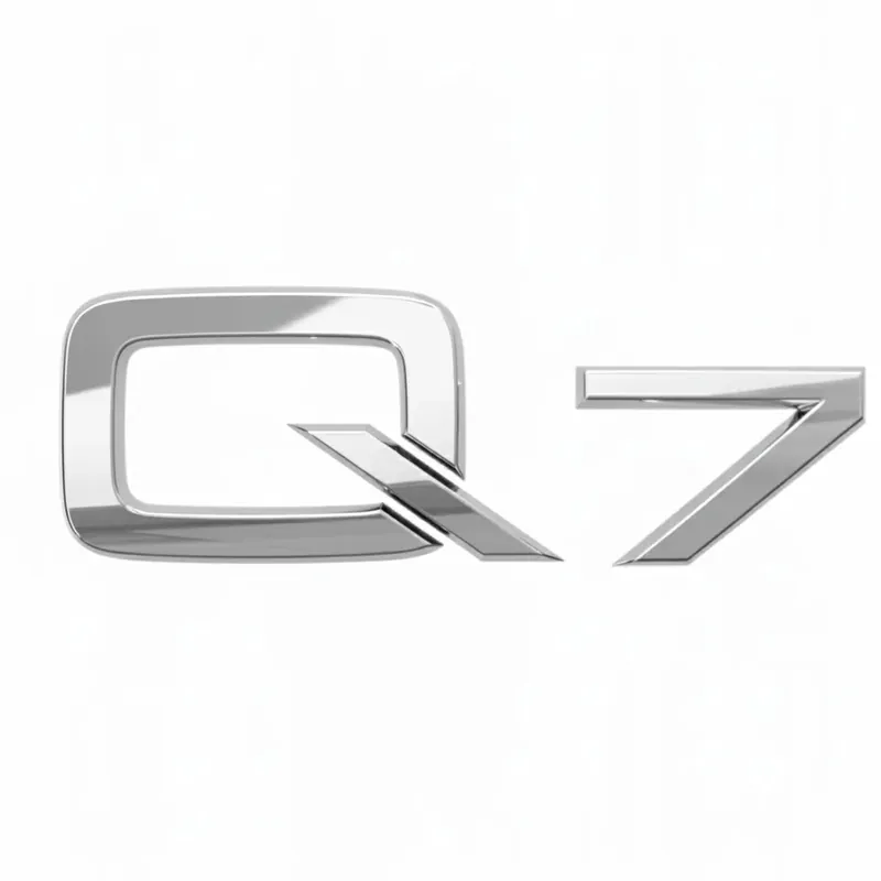 Emblemat Audi Q7 srebrny połysk Audi tył TAŚMA 3M ABS Wyprzedaż