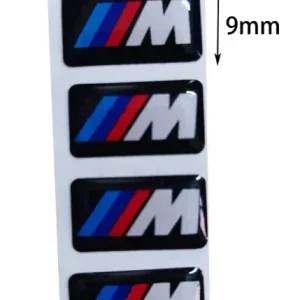 BMW M-POWER EMBLEMATY NAKLEJKI NA FELGI 17mmX9mm 4SZT. Wyprzedaż