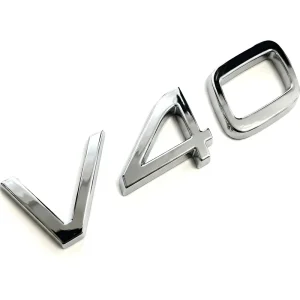 Szybka dostawa EMBLEMAT LOGO ZNACZEK LITERKI 3D NAPIS VOLVO TYLNEJ KLAPY V40 srebrny chrom
