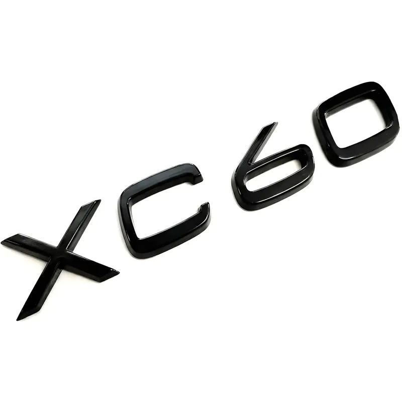 Darmowa dostawa EMBLEMAT LOGO ZNACZEK LITERKI 3D NAPIS VOLVO TYLNEJ KLAPY XC60 czarny poły.