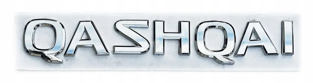 QASHQAI emblemat znaczek logo litery napis do nissan chrom srebrny 190x25mm Popularny