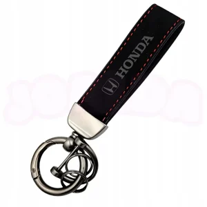 Darmowa dostawa BRELOK DO KLUCZY breloczek samochodowy logo HONDA ALCANTARA skóra PREMIUM