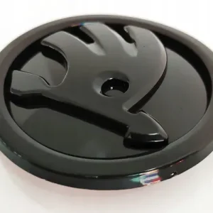 SKODA emblemat logo znaczek na maskę klapę 80 mm czarny mat Zwrot pieniędzy