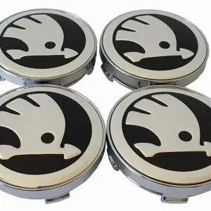 DEKLE DEKIELKI ZAŚLEPKI ZNACZKI KAPSLE KAPSELKI DO FELG SKODA 60MM SREBRNE Ekspresowa dostawa