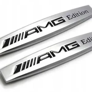 Najlepsza cena AMG EDITION EMBLEMAT ZNACZEK NAKLEJKA LOGO NA BŁOTNIKI ZDERZAK 2szt. NOWE