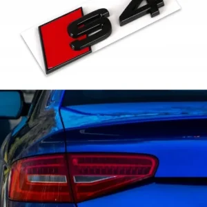 ZNACZEK EMBLEMAT LOGO AUDI S4 A4 BLACK POŁYSK NOWY Rabat