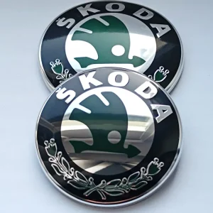 2x Emblemat znaczek logo SKODA 79 + 89 mm Fabia Felicia Octavia Scala Niska cena