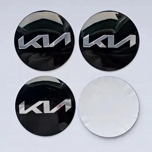 Zwrot pieniędzy 4szt. KIA 56 mm aluminiowe emblematy na dekielki, naklejki, NOWE logo