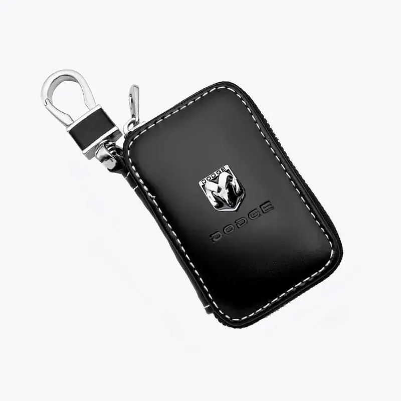 Tylko dziś PIĘKNE Etui brelok na kluczyki DODGE skóra CHROM skórzane na klucz klucze