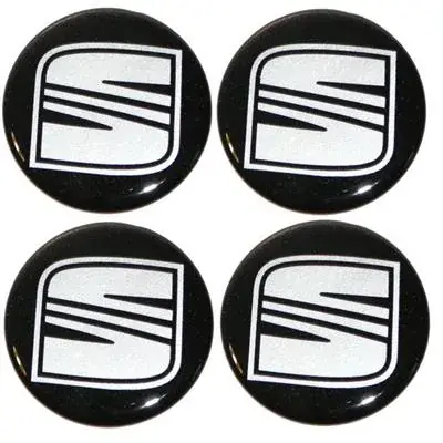 Premium Naklejki na kołpaki emblemat Seat 55mm sil czar