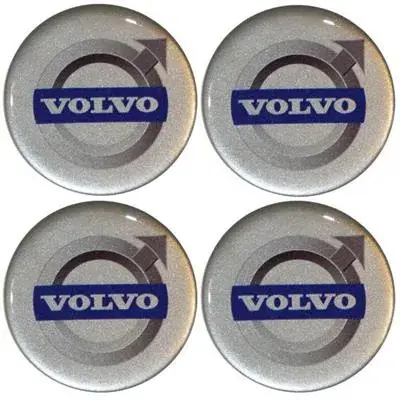 Naklejki na kołpaki emblemat VOLVO 80mm sil sreb Promocja