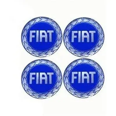 Darmowa dostawa Naklejki na kołpaki emblemat Fiat 70mm nieb sil