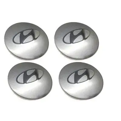 Oryginalny Naklejki na kołpaki emblemat Hyundai 56mm alu sreb