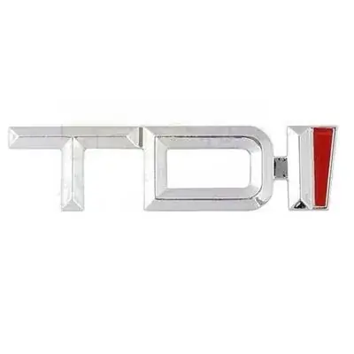 Nowość Emblemat znaczek logo napis TDI sreb-czerw 93x25mm