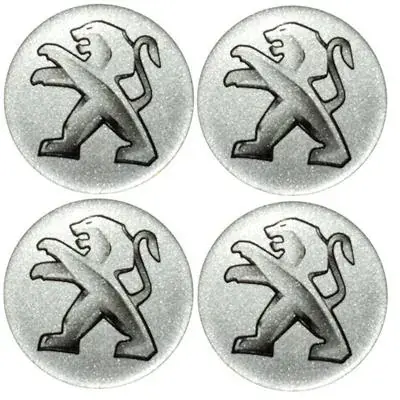 Oryginalny Naklejki na kołpaki emblemat PEUGEOT 60mm sreb sil