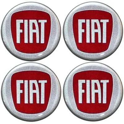 Naklejki na kołpaki emblemat Fiat 75mm czerwon sil Oferta