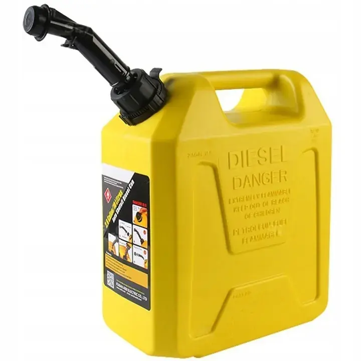 Wyprzedaż KANISTER PALIWA ŻÓŁTY DIESEL 10L z NIEROZLEWAJĄCYM LEJKIEM SEAFLO