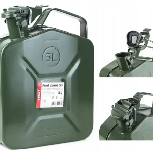 Oferta limitowana KANISTER METALOWY 5L NA PALIWO OLEJ ROPĘ BENZYNĘ PŁYNY BAŃKA ATEST TRWAŁY