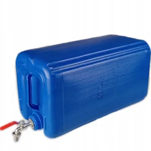 Pojemnik na Wodę z Kranikiem 30L Zbiornik Kanister Niebieski Plastikowy Popularny