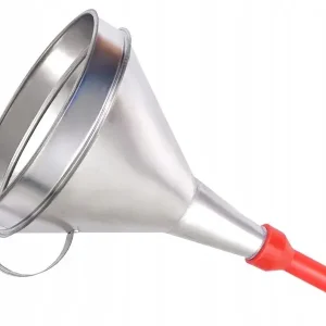 LEJEK METALOWY DO PALIWA OLEJU PROSTY MOCNY Z SITKIEM + PLASTIKOWA WYLEWKA Rabat