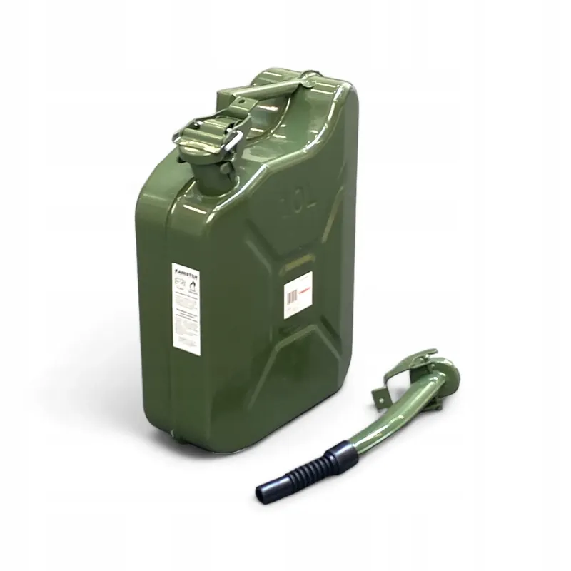 Kanister metalowy 10l na benzynę + lejek Oferta limitowana