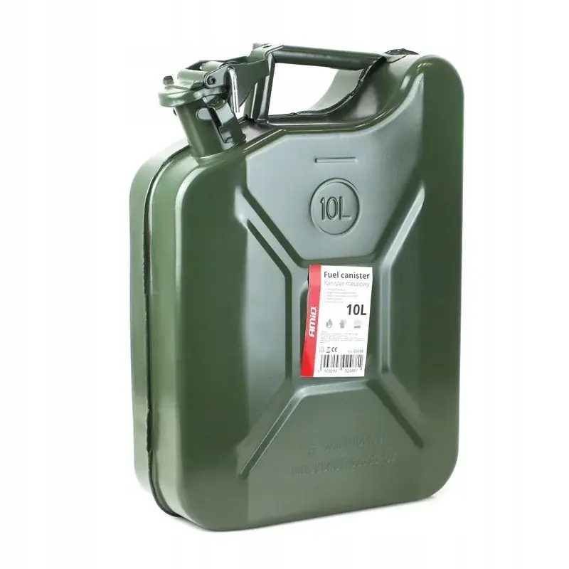 KANISTER METALOWY 10L NA PALIWO OLEJ BENZYNĘ ATEST POJEMNIK BANIAK BAŃKA Oferta limitowana
