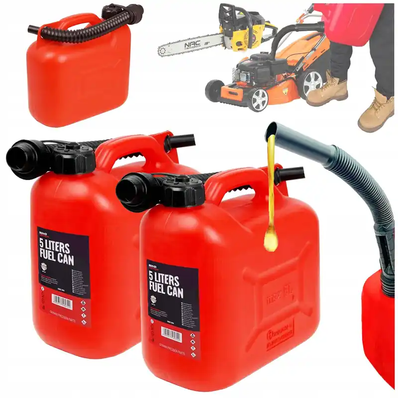 Rabat KANISTER 5L PALIWO OLEJ Karnister HDPE elastyczny lejek HOMOLOGACJA EU x2