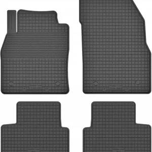 DYWANIKI SAMOCHODOWE GUMOWE CZARNE - Korytkowe rant 2CM KOMPLET Premium