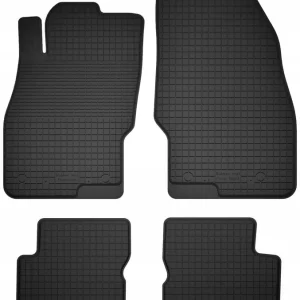 Darmowa dostawa DYWANIKI SAMOCHODOWE GUMOWE CZARNE - Korytkowe rant 2CM KOMPLET