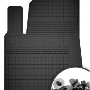 Oryginalny DYWANIK GUMOWY KIEROWCY czarne korytkowe dywaniki samochodowe rant 2CM 1szt