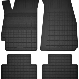 Tani DYWANIKI SAMOCHODOWE GUMOWE CZARNE - Korytkowe rant 2CM KOMPLET
