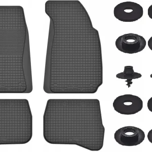 CZARNE DYWANIKI SAMOCHODOWE GUMOWE - Korytkowe ZESTAW rant 2CM STOPERY Najlepsza cena
