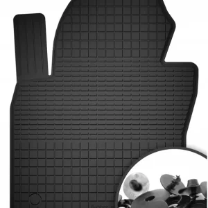 DYWANIK GUMOWY KIEROWCY czarne korytkowe dywaniki samochodowe rant 2CM 1szt Bezpieczna płatność