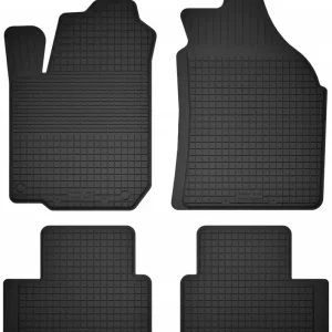 Popularny DYWANIKI SAMOCHODOWE GUMOWE CZARNE - Korytkowe rant 2CM KOMPLET