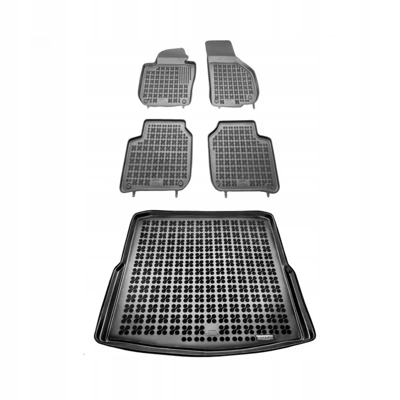 Gumowy zestaw dywaniki i mata korytka Skoda Superb II 2009-2015 Kombi Rezaw Darmowa dostawa