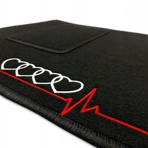 Oferta DYWANIKI WELUROWE DO AUDI A4 B5 (1995-2001) CZARNE + HAFT