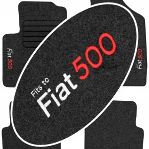 Najlepsza cena Fiat 500 HB 2007- Dywaniki z HAFTEM