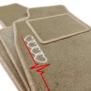 DYWANIKI WELUROWE AUDI A4 B6 (2000-04) BEŻ + HAFT Najlepsza cena