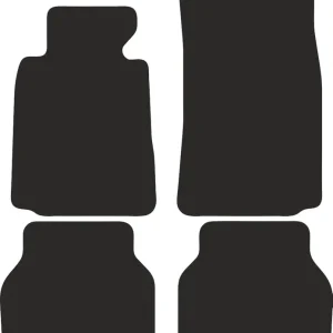 Popularny Dywaniki welurowe BASIC czarne do: BMW 5 E39 sedan, kombi, touring (1996-20