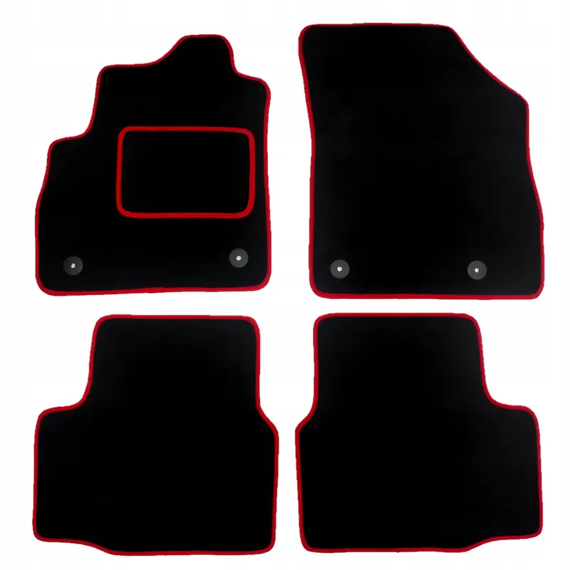 Niska cena Dywaniki Welurowe samochodowe dedykowane komplet 4 sztuki MATY DO AUTO R