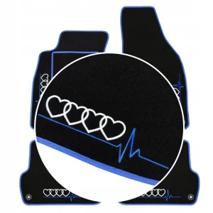 DYWANIKI DO AUDI Q7 I (2005-2015) NIEBIESKA LAMÓWKA, 4 HAFTY Autentyczny