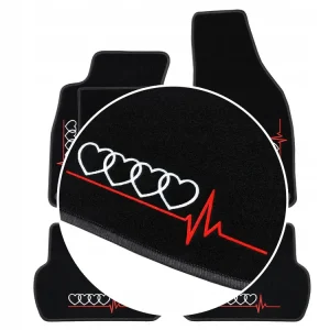 Popularny DYWANIKI DO AUDI A6 C5 (1997-2004) GRAFITOWA PRZĘDZA, 4x HAFT