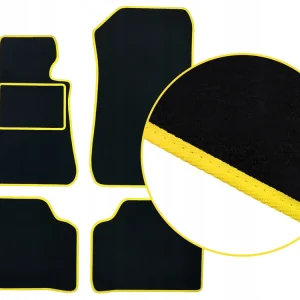 Niska cena DYWANIKI WELUROWE BMW i3 (2013-...) + ŻÓŁTA LAMÓWKA
