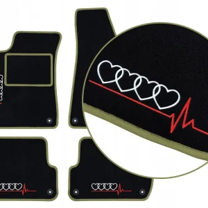 DYWANIKI SAMOCHODOWE AUDI A6 C8 (2018-...) 4 HAFTY, JASNOZIELONE Bezpieczna płatność