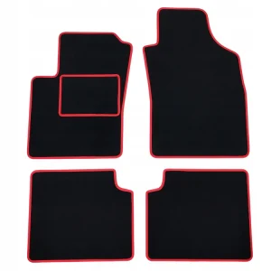 Oryginalny CZARNE DYWANIKI FIAT PANDA III (2012-...) CZERWONA LAMÓWKA | ST