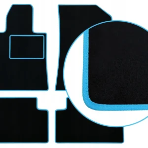 Oferta CZARNE DYWANIKI CITROEN C8-2 RZĘDY (2002-2014) BŁĘKITNA LAMÓWKA