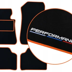 Najlepsza cena DYWANIKI WELUROWE BMW 2 G42 (2020-...) - POMARAŃCZOWE + 2x HAFT